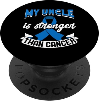 My Uncle Is Stronger Than Cancer Colon Cancer Awareness PopSockets Swappable PopGrip