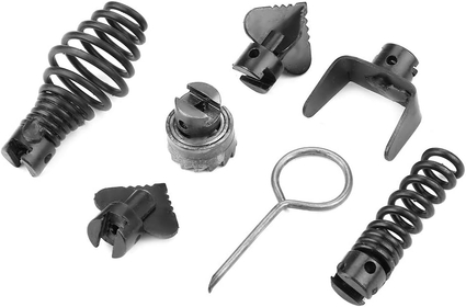 Drain Cleaner Combination Cutter Head Set, 16mm Manganese Steel Drain Auger Cleaner Pipeline Dredging Machine Cutting Head Sewer Pipeline Cleaning Tool for Toilet Clean 7Pcs
