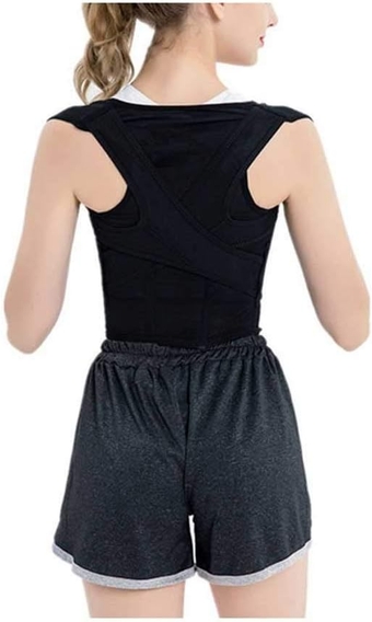 LIRUXUN Adjustable Back Posture Corrector Clavicle Spine Back Shoulder Lumbar Brace Support Back Pain Relief Prevents Slouching (Color : E, Size : Large-XXXL)