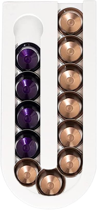 Acrylic Coffee Pod Holder Wall Mounted, Coffee Capsule Storage Rack for Nespresso Pods, Great Wedding Gift for Couple, Kitchen Gifts (Capacity 12)