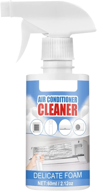 60ml Air Conditioner Foam Coil Cleaner Air Conditioner Coil Foaming, No Rinse Air Conditioner Cleaner Spray Home Office Household Air Conditioning Cleaner Foam