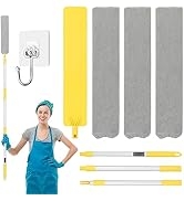 Retractable Gap Dust Cleaner with 71" Extension Long Handle, Under Fridge Cleaning Tool with 3 Wa...
