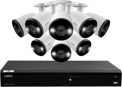 4K Security Camera System, Fusion 16-Channel 3TB NVR System with 8 Indoor/Outdoor Wired IP POE Metal Smart Deterrence Cameras (M. Refurbished)