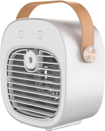 Portable Air Conditioner，6000mAh Mini Air Conditioner Fan，USB Rechargeable Personal Air Conditioner，3 Speed Quiet Air Cooler for Bedroom，Office，Car，Travel & Indoor & Outdoor Activities.(White)