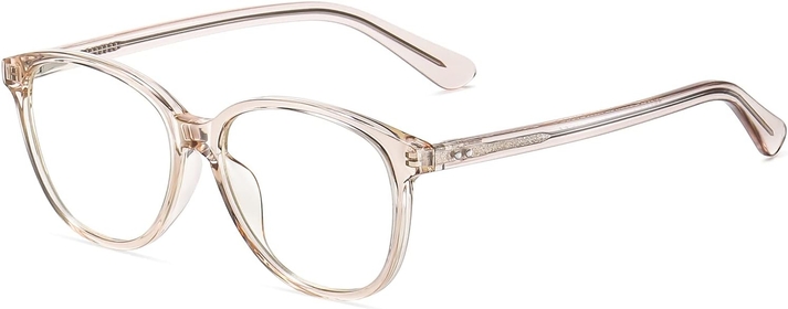 Blue Light Blocking Glasses for Women Cat Eye Blue Light Glasses TR Frame Anti Eyestrain UV Glare Computer Gaming Eyeglasses(Light Brown Frame)