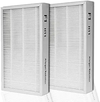 F1 Allergen Reduction Replacement, F1 H11 True HEPA Filter Replacement Compatible with 3M Filtrete C01 T02 Room Air Purifier for FAP-C01-F1, FAP-T02-F1, FAP-C01BA-G1, FAP-T02WA-G1, 2 Pack