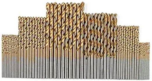 Manual Craft Drill Twist Drill Bit 60Pcs Drill Bits Set Twist Drill Bit Set Industry HSS Jobbers Drill for Steel Wood Plastic Aluminum Alloy (Color : Gold)