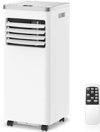 8,000 BTU Portable Air Conditioners, Cools up to 350 Sq.ft, Portable AC Built-in Cool, Dehumidifier, Fan Modes, Room Air Conditioner with Remote/Installation Kits, White