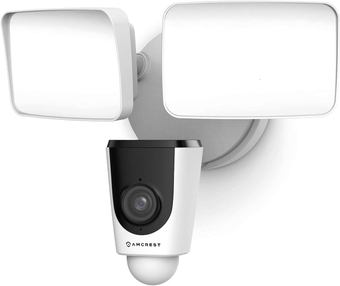 Floodlight Camera, Smart Home 1080P Security Outdoor Camera Wireless WiFi with Flood Light, Built-in Siren Alarm, 114° View, IP65 Waterproof, MicroSD & Cloud Storage, ASH26-W