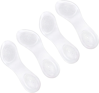 2 Pairs Insole High Heel Gel Inserts High Heel Inserts for Women Gel Heel Plantar Silicone High Heel Cushion Flat Shoes Pads Massage Shoes Cushion Pad Miss White Heel Pad Thicken