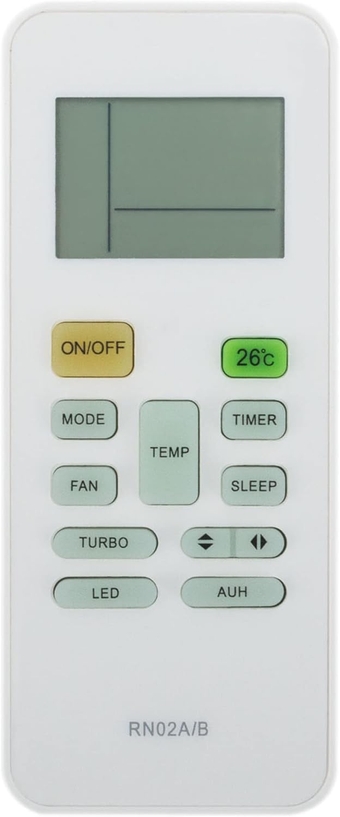 Remote Replacement Compatible with Midea Air Conditioner Remote Control RN02A/B RG52B/BGCE RN02A RN02B RN02C RN02D RN02E RN02HBG RG52B