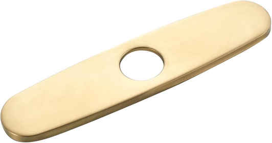Hole Cover Deck Plate Escutcheon 10 Inch for Bathroom or Kitchen Sink Faucet Single Hole Stainless Steel Brushed Gold Faucet Deck Plate