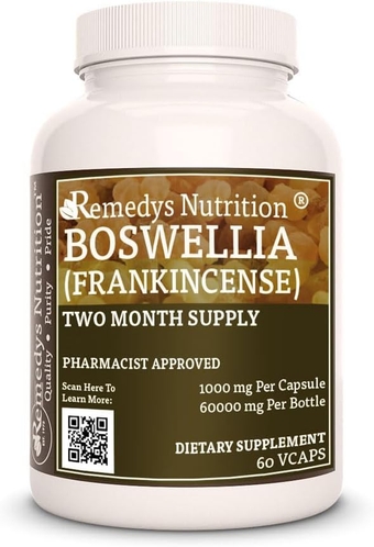 Frankincense (Boswellia Serrata) Extract Powder 1,000mg Vegan Capsules Herbal Supplement - Non-GMO, Gluten Free, Dairy Free - Two Month Supply (60 Count)