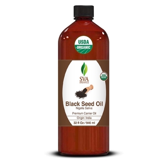 USDA Certified Black Cumin Seed Oil 32 Oz GUARANTEED 100% ORGANIC, Pure & Natural, Hexane Free, Non-GMO, Premium Therapeutic Grade Oil GLASS BOTTLE for Aromatherapy, Skin & Hair Care