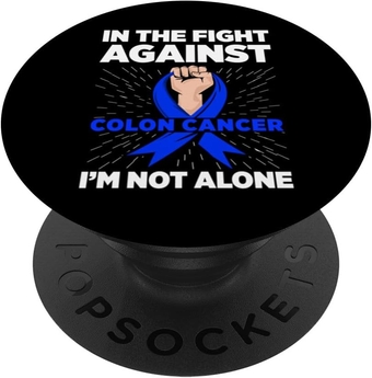Colon Cancer Awareness Colon Cancer Survivor Cancer Fighter PopSockets Swappable PopGrip