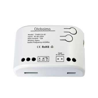 Smart Relay Switch Module, Zigbee WiFi Wireless Garage Door Opener 1CH AC 85-250V/USB 5V Remote Control Switch Dry Contact Momentry Switch Compatible with Alexa and Google Home
