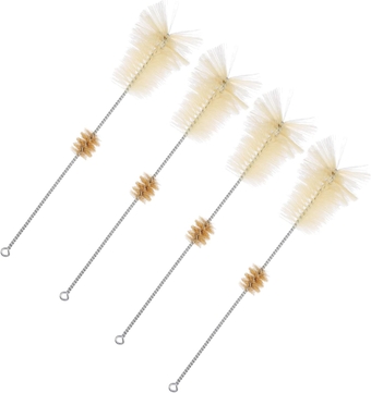 4pcs Volumetric Bottle Brush Flask Tumbler Cleaner Straw Brush Cup Scrubber Coffee Mug Brushes Bottle Washer Bottle Cleaners Bristles Tube Brush Pig Hair Scrub Brush Feeding Bottle