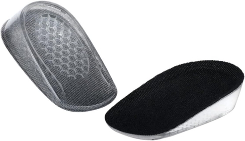 1 Pair Heightening Insoles Gel Heel Guards Heel Pads Cushion Silicone Gel Heel Cushion Heel Protectors Heel Cushion Cups Height Increase Insoles Invisible Man Half Pad