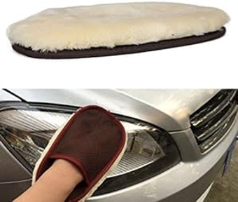 Lamb Wool Car Wash Mitt Glove Super Soft Lambswool Auto Wax Washing Tool by