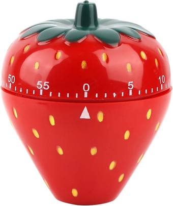 Kitchen Timer for Cooking, Cookie Timer Strawberry Shape Timer 60 Minutes Mechanical Time Reminder
