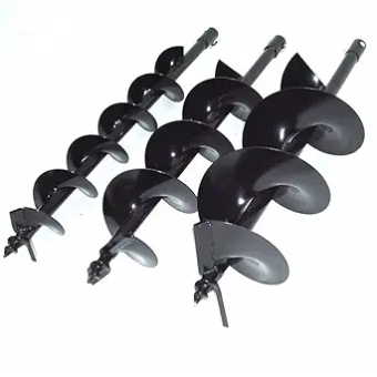 3PCS Auger Drill Bit for Planting Garden Auger Spiral Drill Bit Post Hole Digger Bulb Planter Tool Gas Powed 4"6" 8" 3 Drill Bit for Garden Auger Planter&Post Hole Digger (Black)