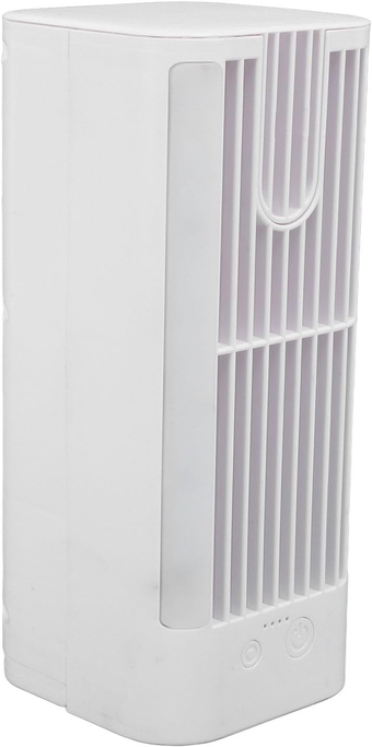 Desk Air Cooler, Multifunctional Long Lasting Night Light Energy Saving Air Conditioner Fan Portable Excellent Cooling Effect for Homes (Sprayless)