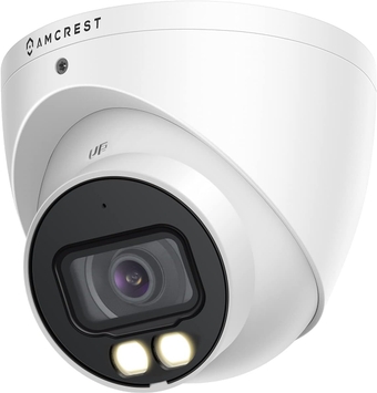 Analog 5MP NightColor Outdoor Security Camera, Turret 5MP @ 25fps, CCTV-Coax-BNC, 131ft Full Color Night Vision, Mic, 112° FOV (Not an IP Camera) (DVR Required, Not Included) (AT5N28-W)