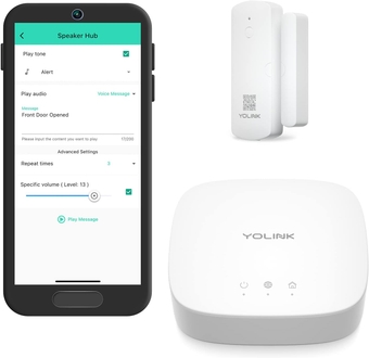LoRa Smart Door Sensor Starter Kit: Hub & Door Sensor - Door Left-Open Reminders, up to 1/4 Mile Open-Air Range, up to 5 Year Battery Life, Alexa, IFTTT, Home Assistant