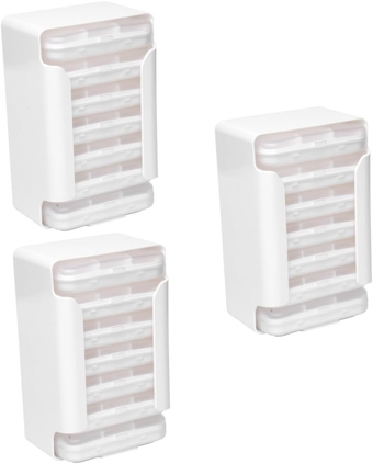 3 Sets 7 Sealable Containers Pink Pitcher Organizer Pill Containers Vitamin Holder Medicine Sorter Bachelorette Party Vitamin Storage Case Travel Fish Oil White