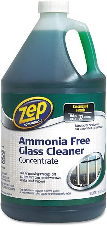 Commercial Glass Cleaner Concentrate - Concentrate Liquid Solution, Green - 1 gal (128 fl oz)