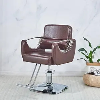 Barber Chair for Home and Professional Hair Salon, Hairdressing Chair with Swivel and Hydraulic Pump for Barbershop Spa Tattoo Shop,B