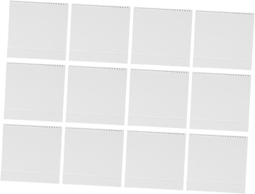 12pcs Blank Desk Calendar Base Mini Standing Calendar Diy Calendar Table Self Calendar Making Rack Office Desk Pocket Calendar Desk Calendar Shelf Pearlescent Schedules Pearl Paper