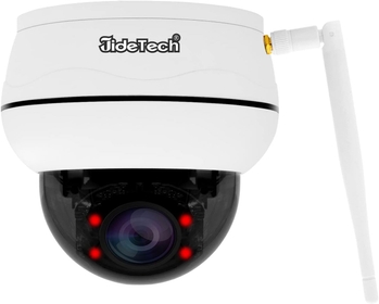 5MP PTZ WiFi Camera Outdoor, 5X Optical Zoom Dome Camera with Human/Motion Detection, Auto Tracking, Wireless IP Camera with Mic/Audio, MicroSD (128GB), IR Night Vision, IP66 Weatherproof