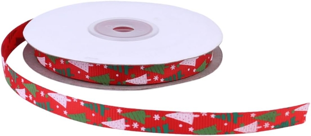 1 Roll Ribbon Nativity Decor Ornaments Decorating red Tree Home Bags Bright Color Hair Bows Scrap Booking Gift Wrapping Spool DIY Packing Christmas Polyester Flower Box Wreath