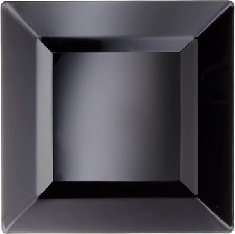 Supplies Disposable Classic Square Plastic Plates for Wedding/All Occasions, 8", 70-Count, Black