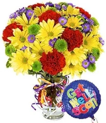 Delightful Surprise - Same Day Get Well Soon Flowers Delivery - Get Well Soon Flowers - Get Well Bouquet - Sympathy Flowers - Get Well Soon Presents