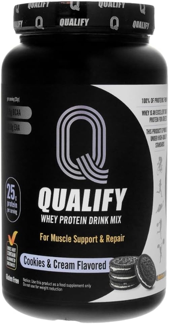 Whey Protein Powder Drink Mix, Cookies & Cream Flavored, Gluten Free, Highly Kosher, 25g Protein, 5.5g BCAA, 12.9g Essential Amino Acids, 1.65lb