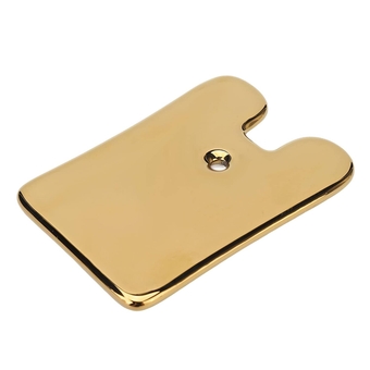 Gua Sha Tool, Gua Sha Scraper Acient Shape Comfort Eliminate Wrinkles Ceramic Material Gua Sha Massage Tool Detox Massaging for Slimmer Face and Beauty Salon Gold