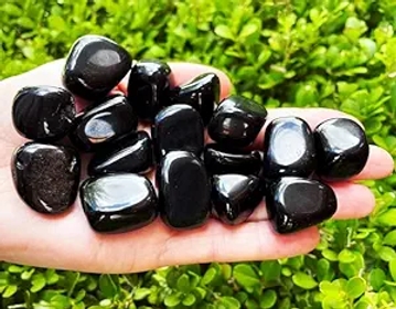 Tumbled Large Black Obsidian Stone Healing Stone 1/2 Ib Black Obsidian for Wicca, Reiki, Energy Crystal Healing