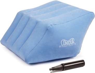 2-in-1 Inflatable Leg & Knee Relief Support Cushion - Wedge Pillow Gently Elevates Legs to Relax Muscles & Comfort Swelling