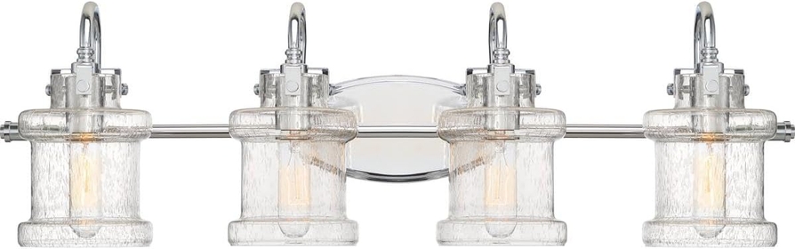 DNY8604C Danbury Vanity, 4-Light 400 Total Watts, Polished Chrome