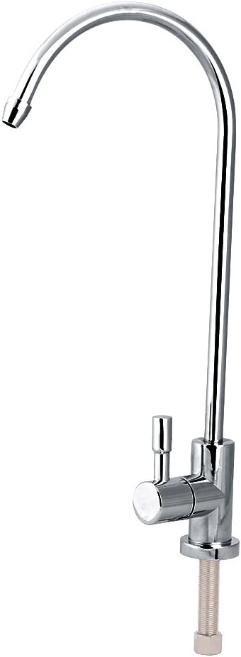 Sink Faucet,  1/4'' 4.53 x 12.60 inch Stainless Steel Kitchen Sink Faucet Tap Chrome Reverse Osmosis RO Drinking Water Filter,360° Rotation Design
