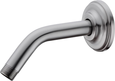 6 Inch Angled Shower Arm with Flange Stainless Steel Wall Mounted Extension Arm for Top Shower Head,Brushed Nickel