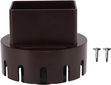 Downspout Adapter, Downspout Adapter Plastic Drain Adapter Replacement Downpipe Converter Connector with Screws(Brown L 3x4in)