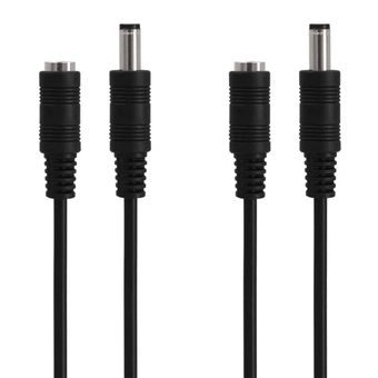 2-Pack 2.1mm x 5.5mm DC Power Male to Female Adapter Extension Cable for 12V CCTV Wireless IP Camera, LED, Car-3FT