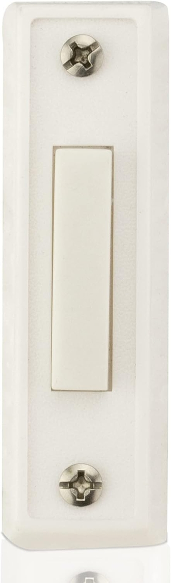 BT1W Unlighted Doorbell Button, 1-Pack, White