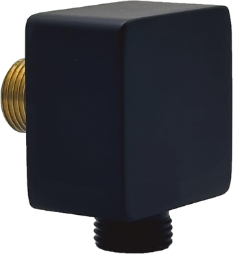 Wall Supply Elbow, Square Wall-Mount Supply Wall Elbow for Hand Held Shower, Matte Black