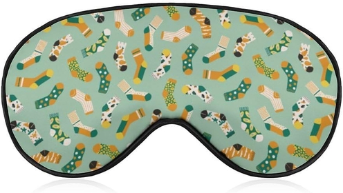 Colorful Socks Pattern Eye Sleep Mask, Super Soft Eye Masks with Adjustable Strap, Ultimate Sleeping Aid, Blindfold, Relax & Relieve Your Fatigue, Puffy Eyes