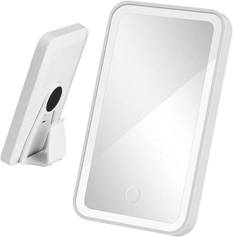 Lighted Makeup Mirror, ABS LED Makeup Mirror Light Up Vanity Mirror, Portable Desktop Small LED Mirrors, Multifunctional Vanity Mirror With Lamp Compact Square Mirror Dimmable Lighted Mirror For Women