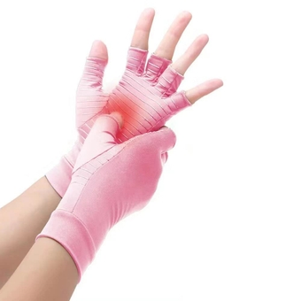 Copper Compression Arthritis Gloves, Best Copper Infused Glove for Women and Men, Fingerless Arthritis Gloves, Pain Relief and Healing for Arthritis, Carpal Tunnel, 1 Pair
